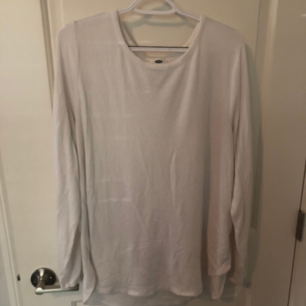 Plain white sweater